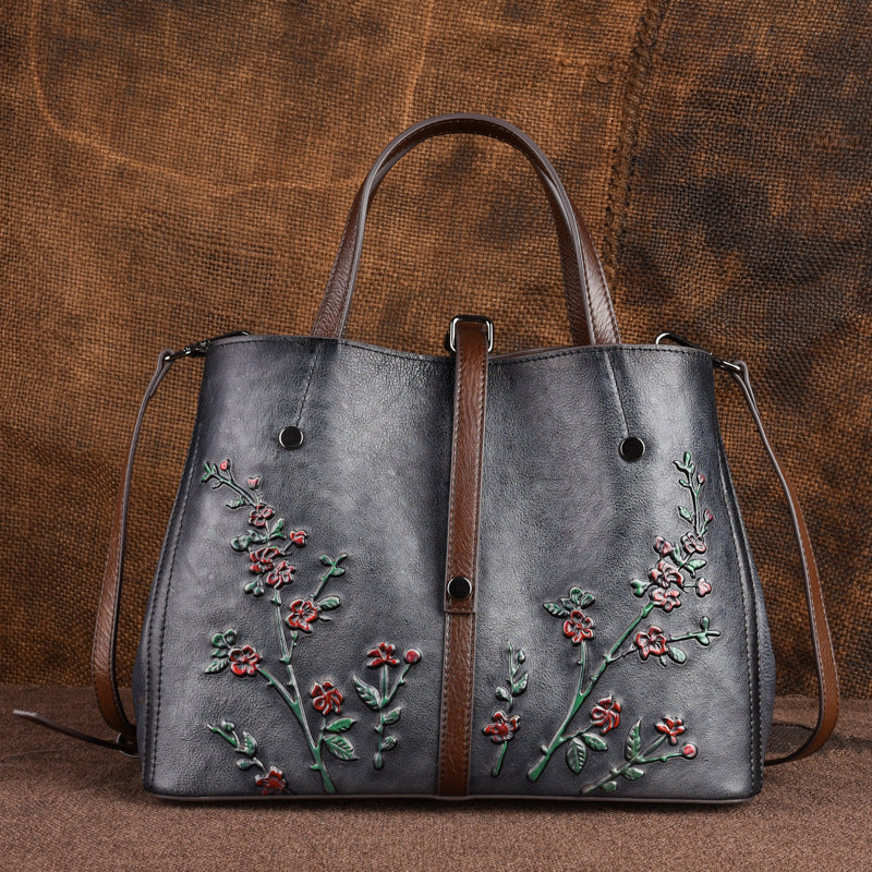 Embossed Leather Cross-body Women's Bag