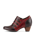 Vintage Two-Tone Floral Leather Pumps
