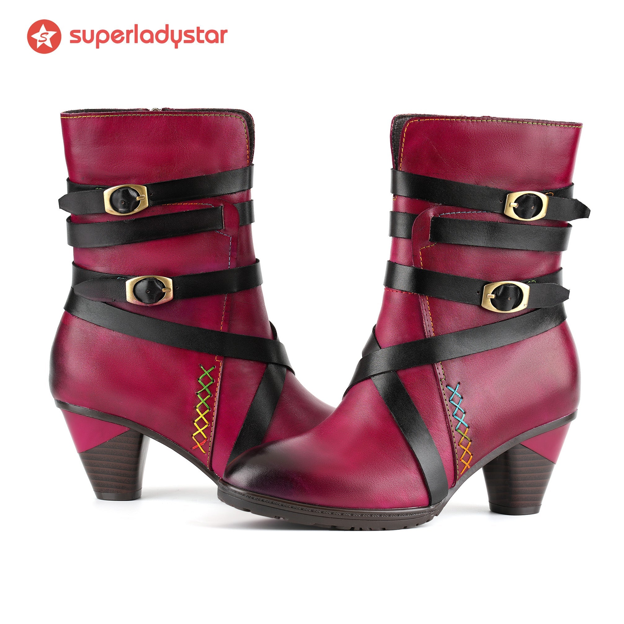 Vintage Midnight Stride Strap Boots