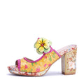 Floral Embossed Mule Heels