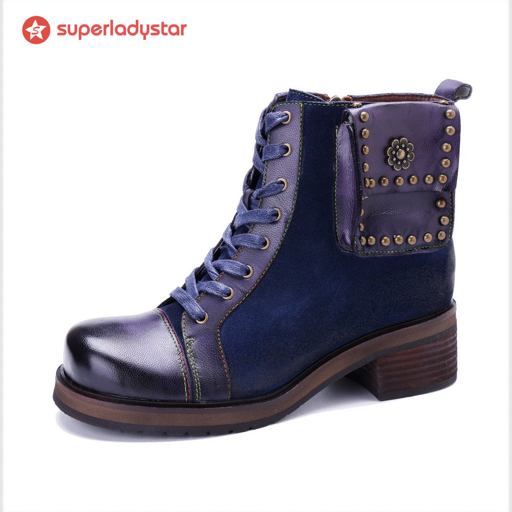 Midnight Charm Lace-Up Ankle Boots