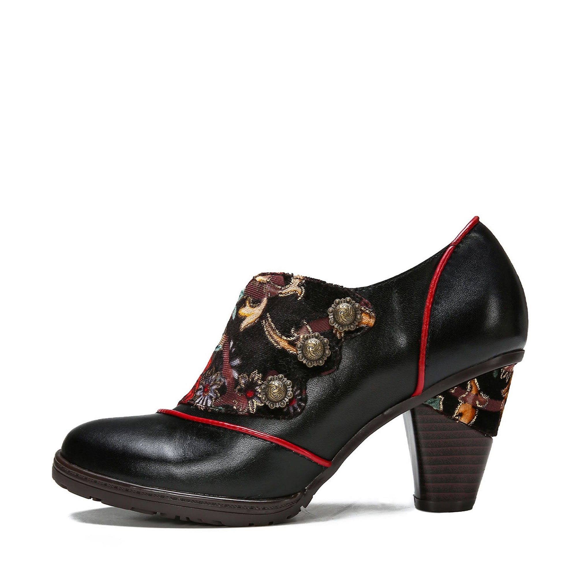 Hand-Painted Floral Laces Elegant Pumps