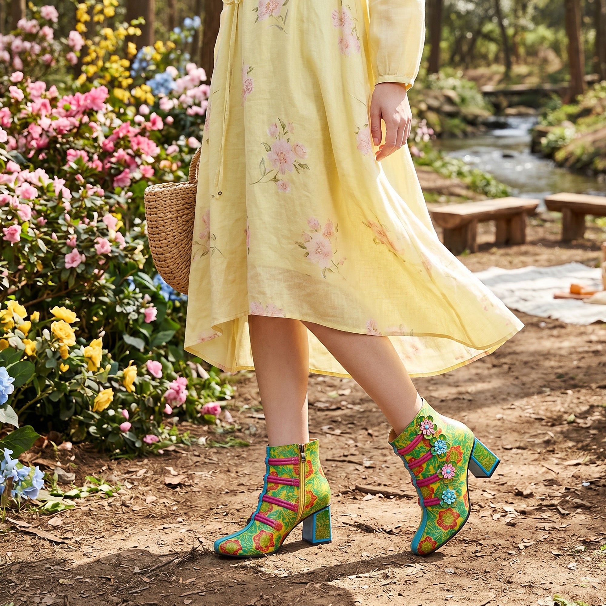 Bloom Fantasy Ankle Boots