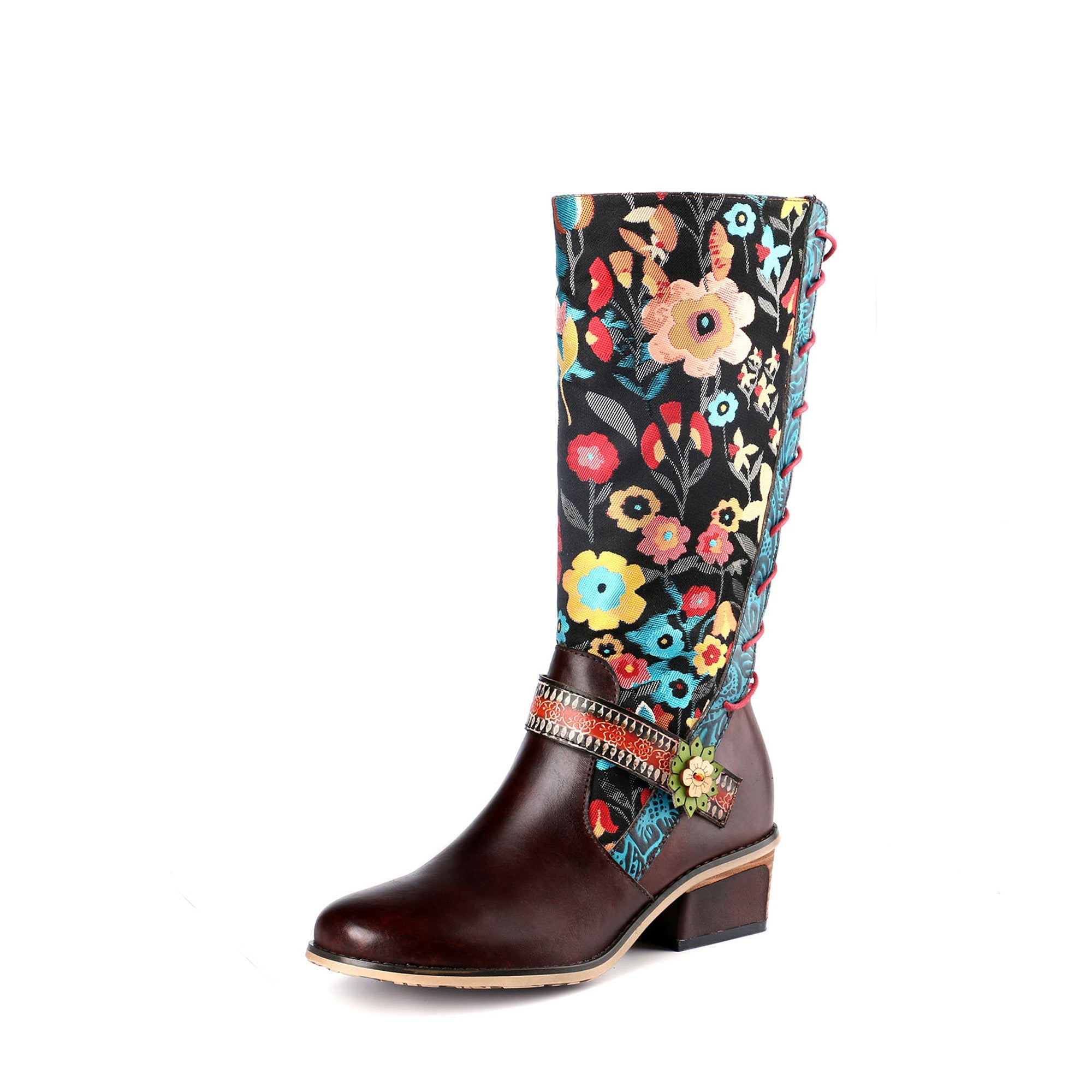 Casual Retro Leather Boots High Tube Boots