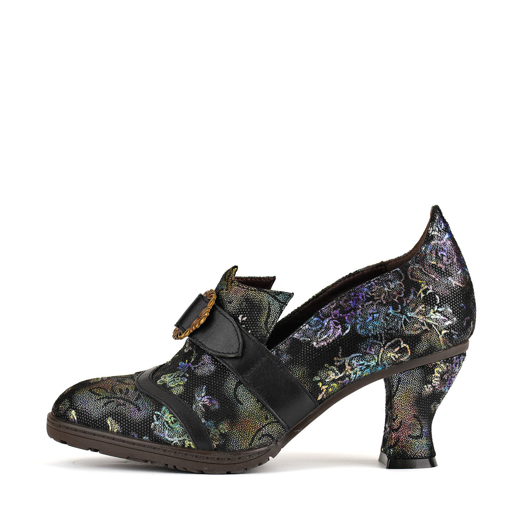 Iridescent Elegance Buckle Pumps