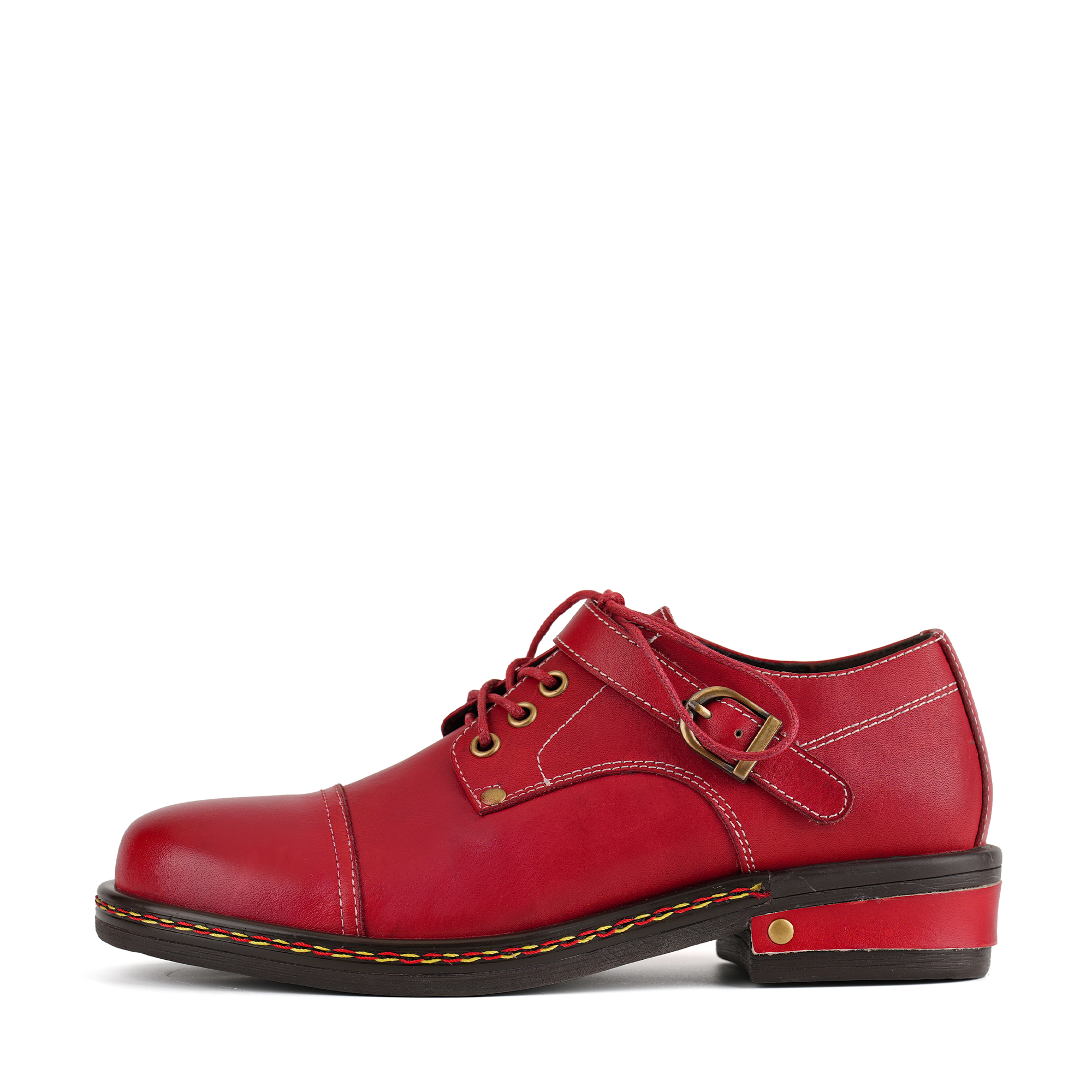 Crimson Classic Oxford Flat Shoes