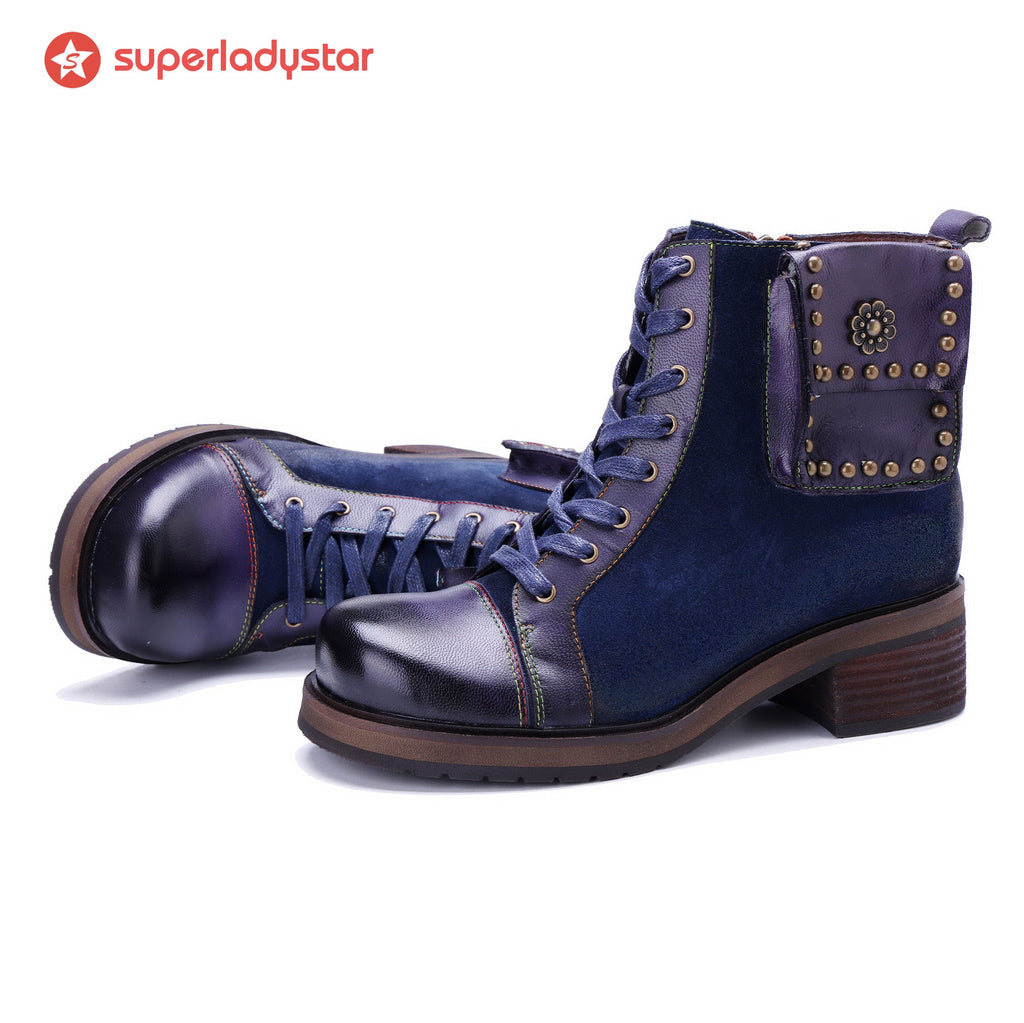 Midnight Charm Lace-Up Ankle Boots