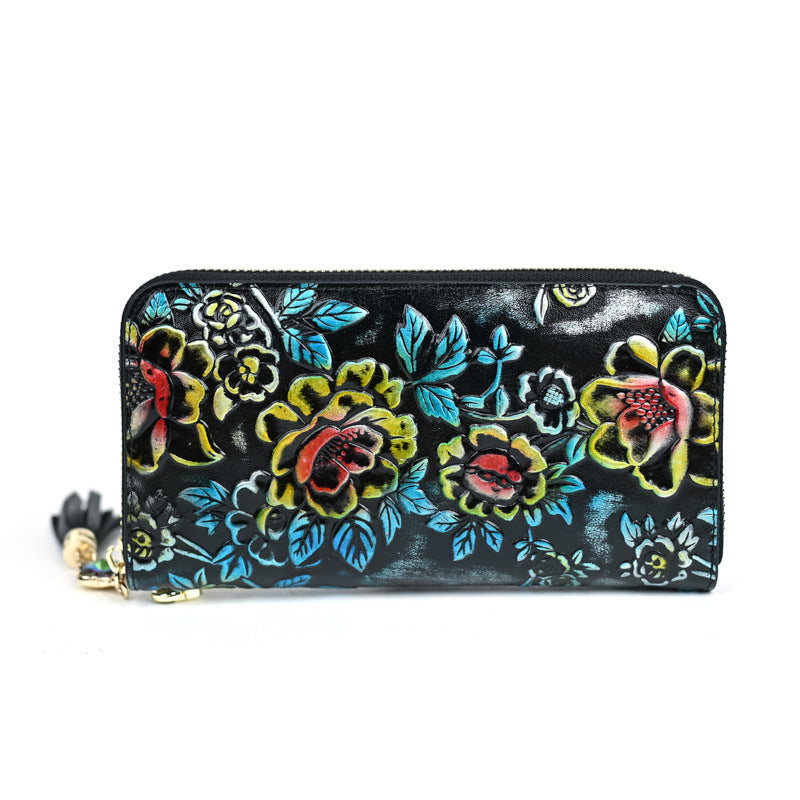 Vintage Leather High-Capacity Fashion Embossed Wallet