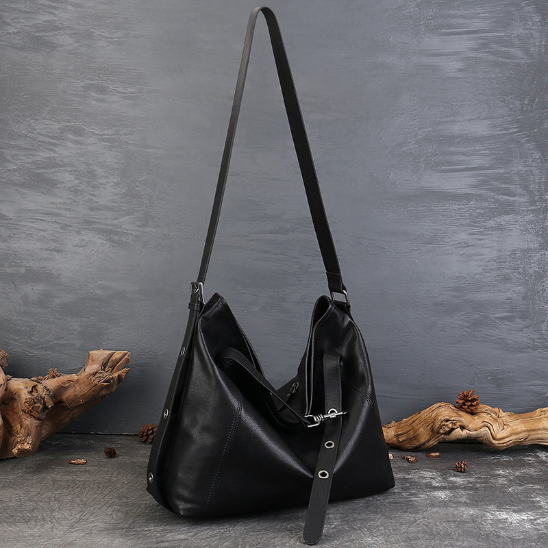 Cowhide Leather Large Capacity Shoulder & Crossbody Bag