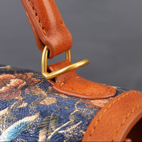Vintage Floral Embroidered Patchwork Shoulder & Crossbody Bag