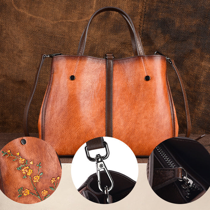 Embossed Leather Cross-body Women's Bag