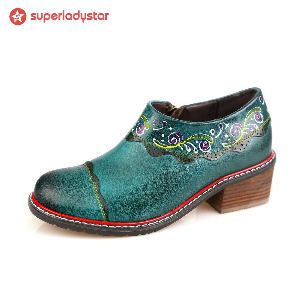Vintage Handmade Leather Fashion Flat Shoes
