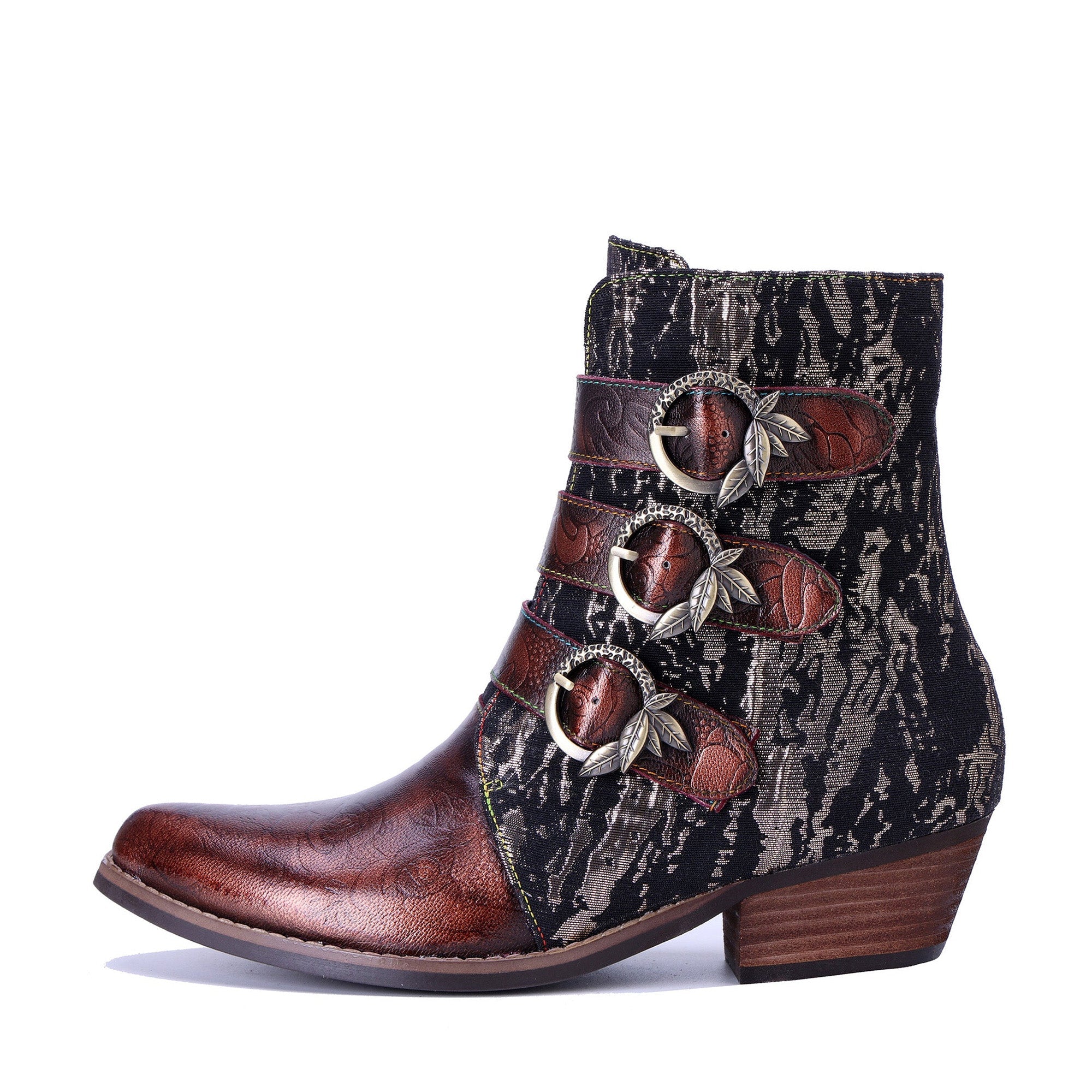 Three-Strap Rebel Ankle Boots