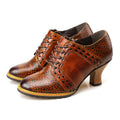 Handmade Vintage Elegance Leather Pumps