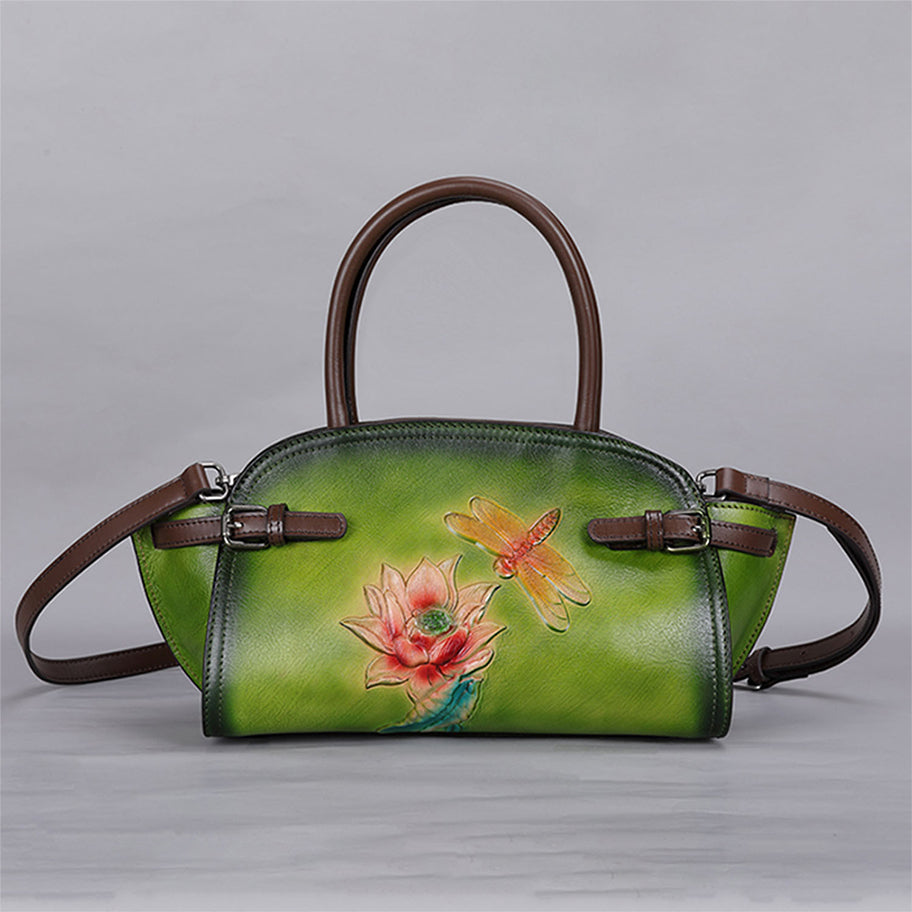 Vintage Handmade Embossed Durable Handbag