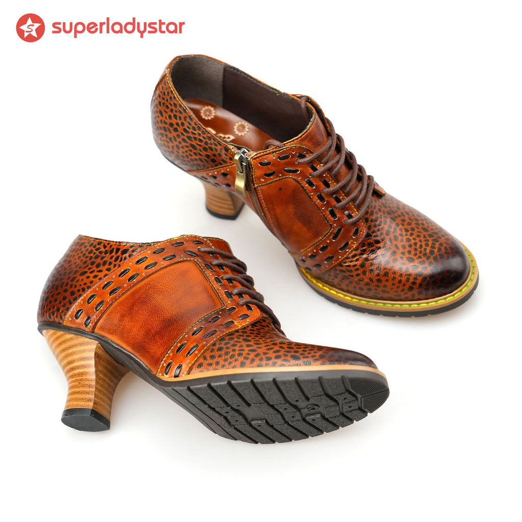 Handmade Vintage Elegance Leather Pumps