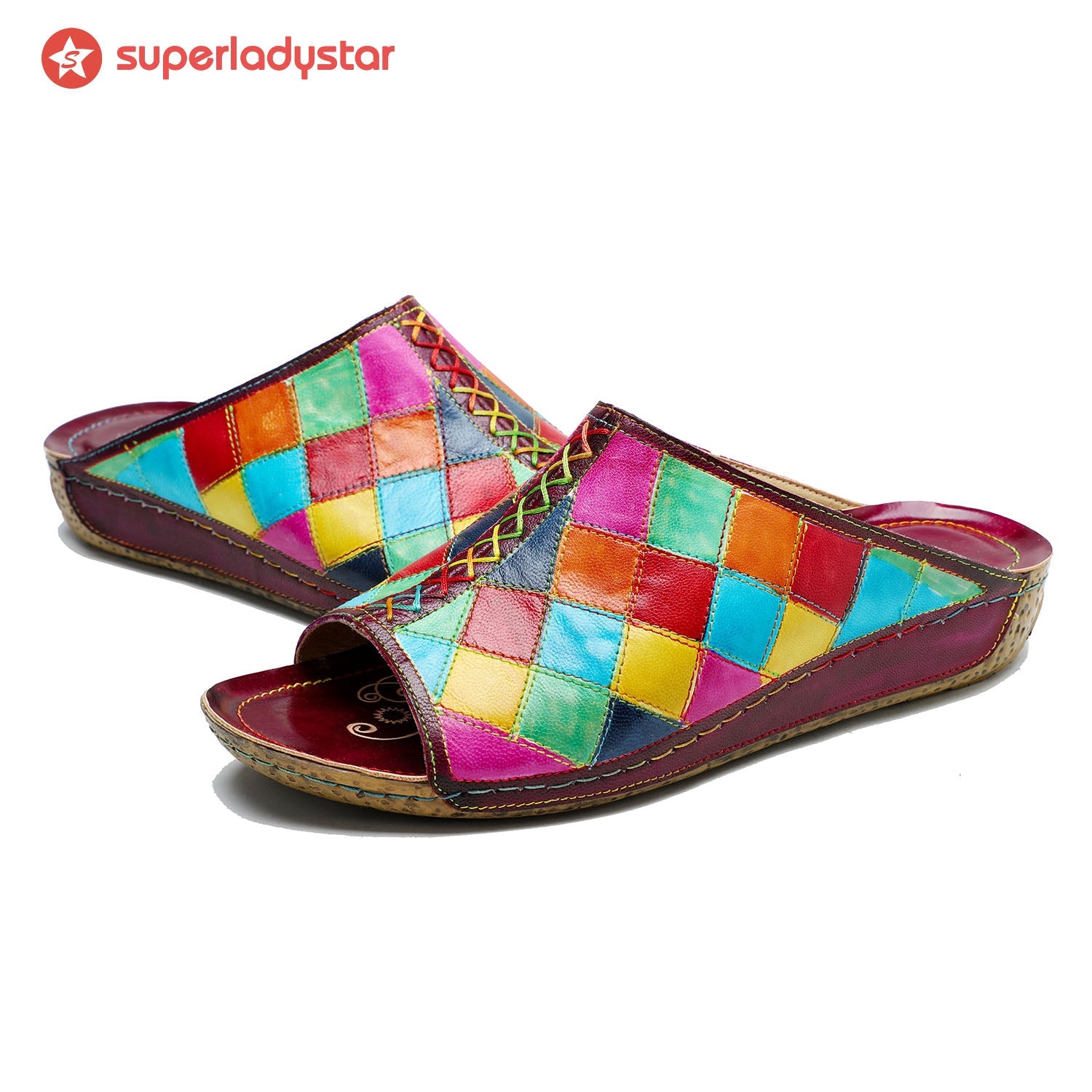 Vintage Handmade Printed Colorful Slipper
