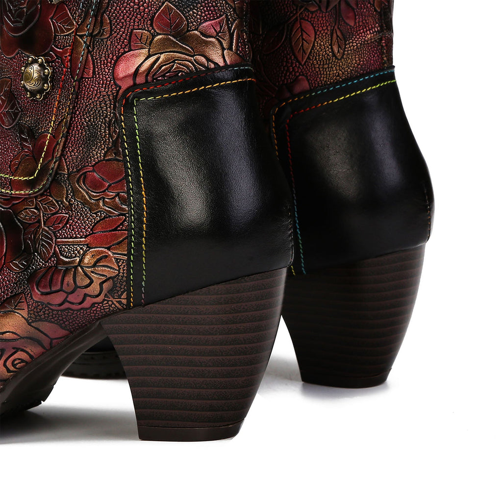Retro Printed Hand-made Boots