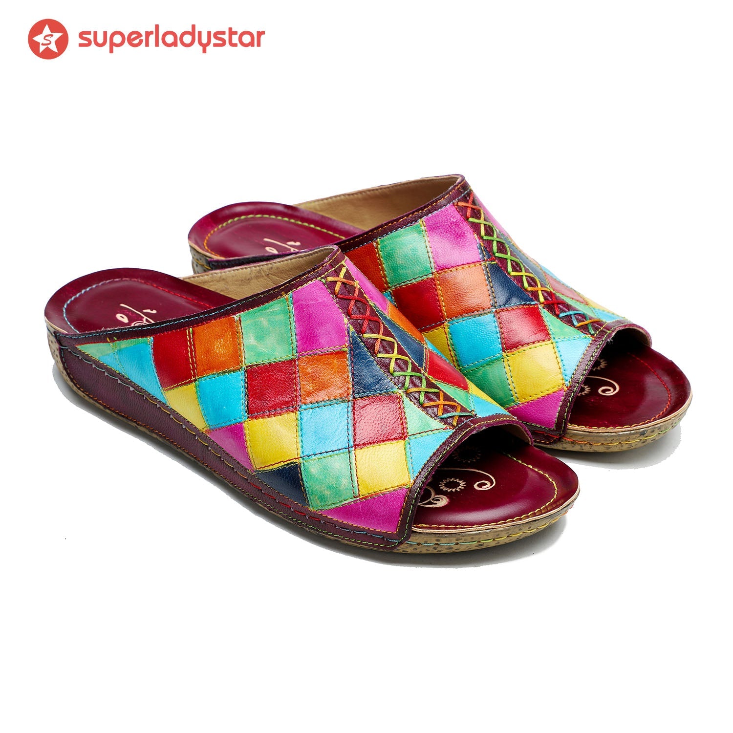 Vintage Handmade Printed Colorful Slipper