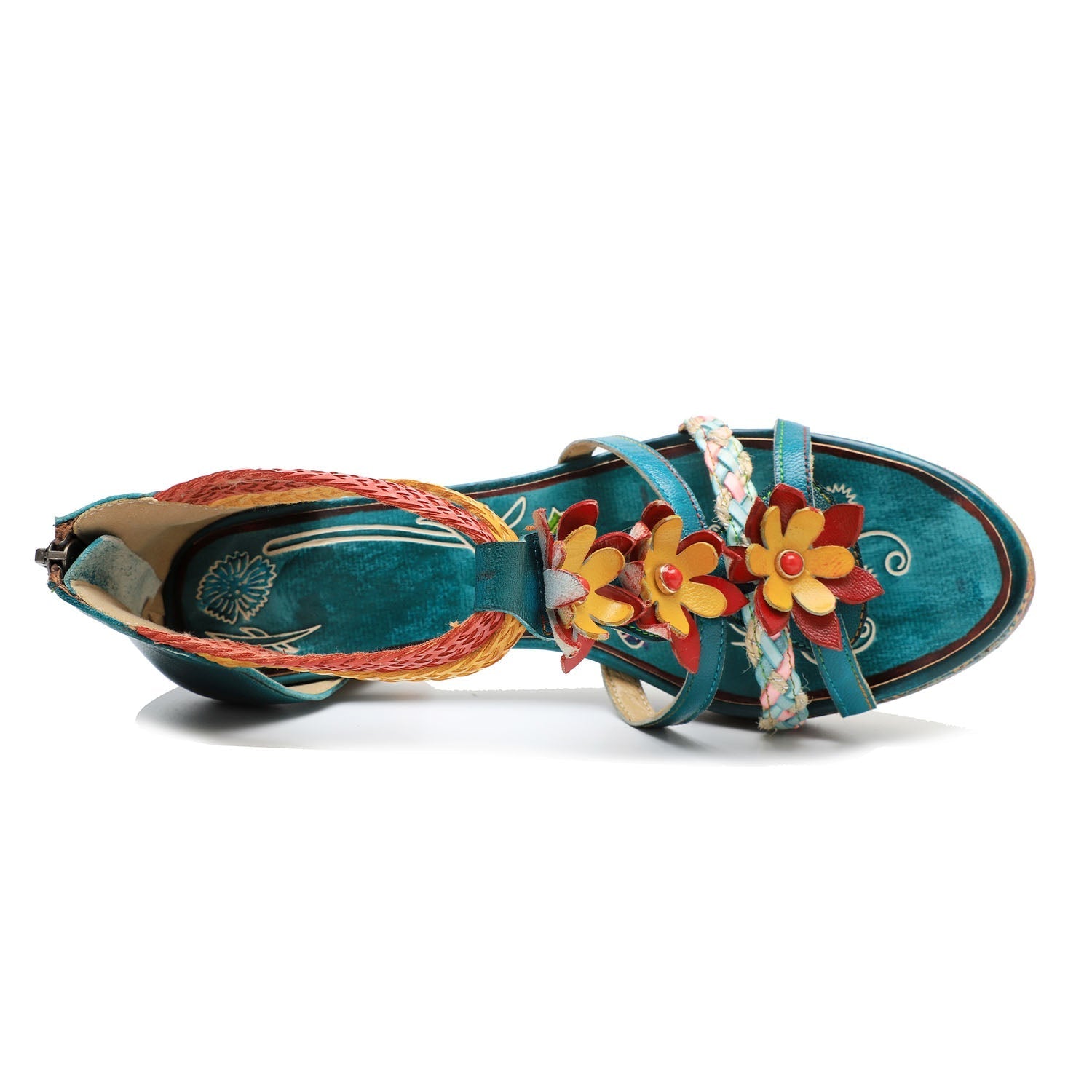 Vintage Woven Strap Splicing Fashion Sandals