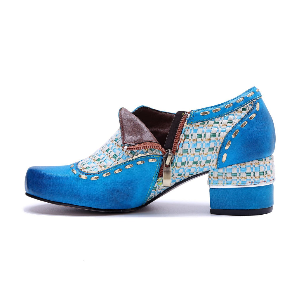 Handmade Leather Printed Comfy Frozen Pump